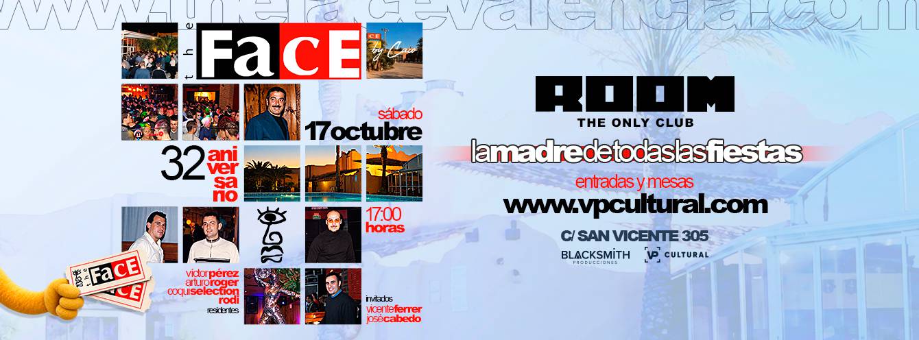 The-Face-Valencia-32-Aniversario-Room-17-Octubre-2026-Banner
